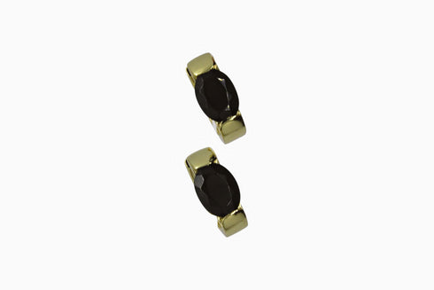 Divya दिव्या | Onyx | Hoop | 18K Vermeil Vergoldung